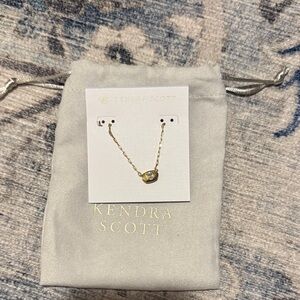 Kendra Scott Gold Necklace with Crystal Pendant